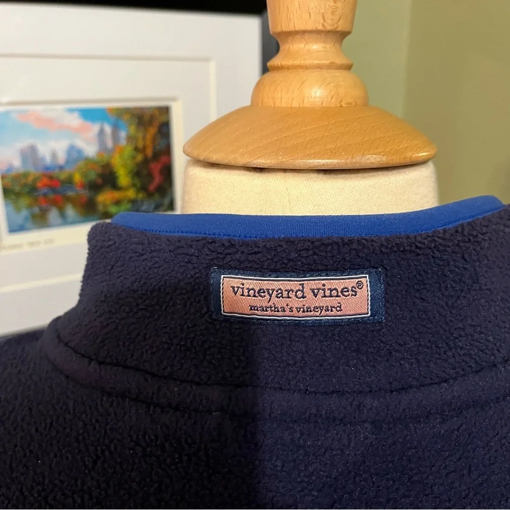 Vineyard Vines Women’s Navy and Blue Fleece Pullover - Picture 6 of 7